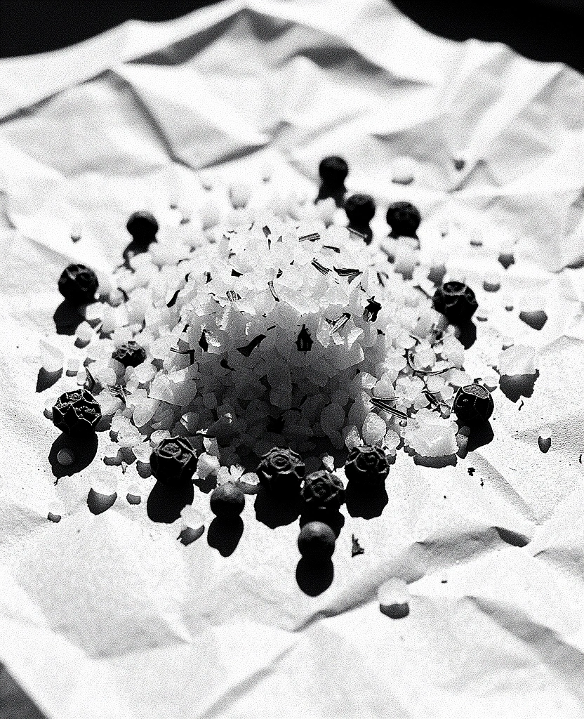 Nahaufnahme von Gewürzen auf Pergament